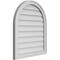 Ekena Millwork Round Top Surface Mount PVC Gable Vent w/ 2"W x 1-1/2"P Brickmould Frame, 24"W x 28"H GVPRT24X2802SN - alternate 3